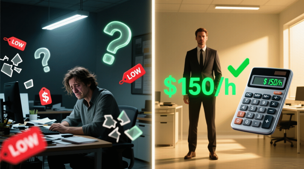 Freelance rate calculator transforming pricing confusion into confident income