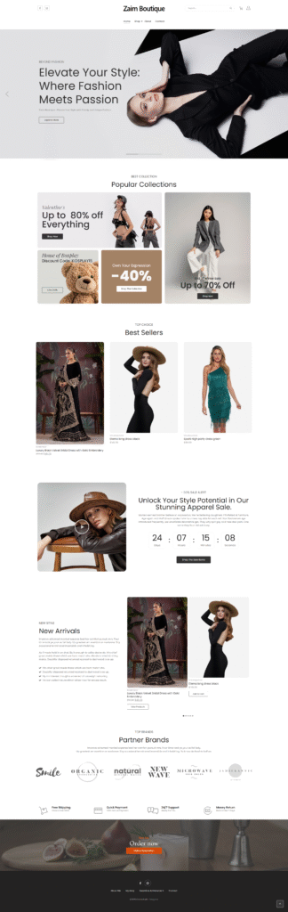 DevGuruX Zaim Boutique Website