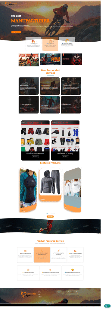 Prolance sports sportswear manufacturer