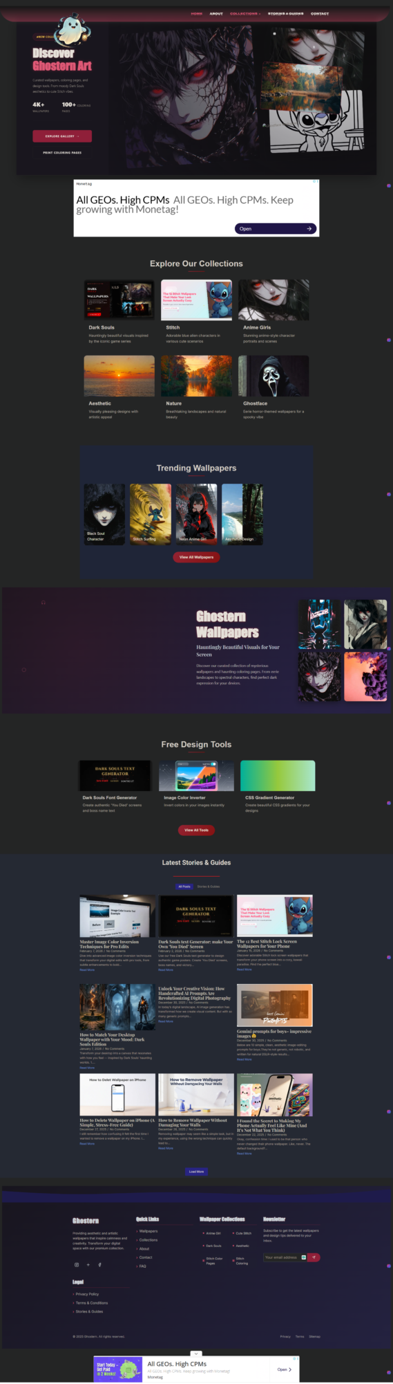 Case studies Ghostern – Curated Wallpapers & Digital Art Platform