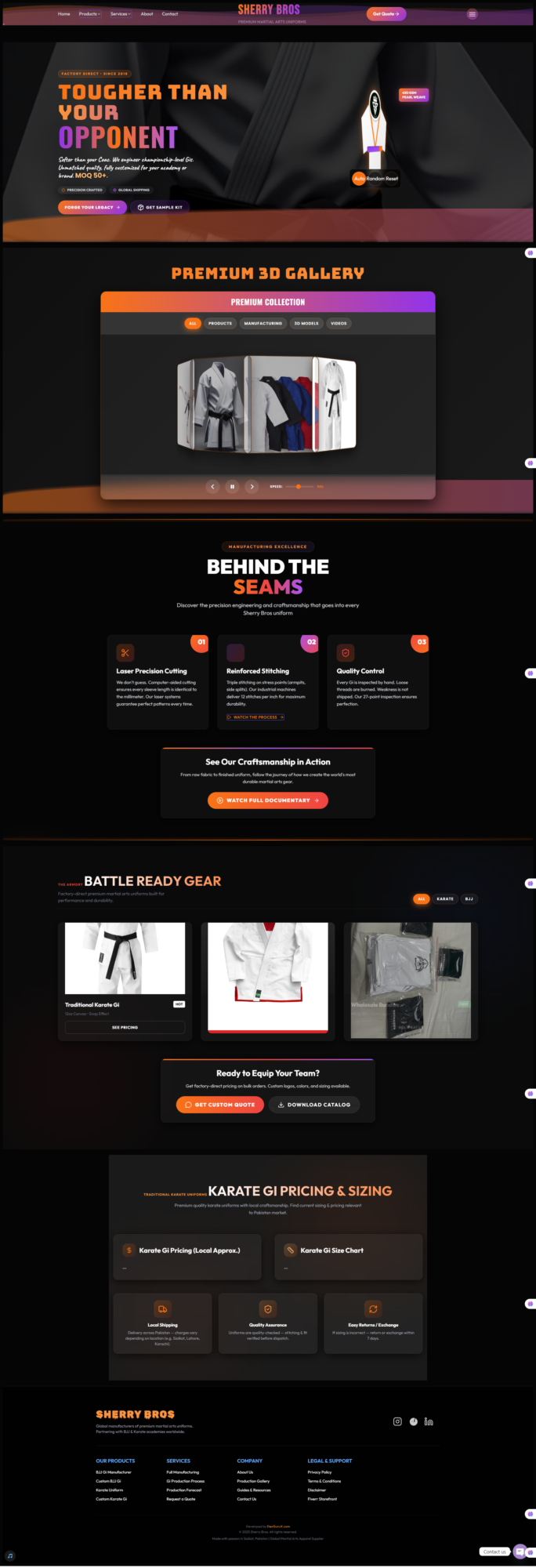 Case studies Sherry Bros – Premium Martial Arts Uniform Manufacturer