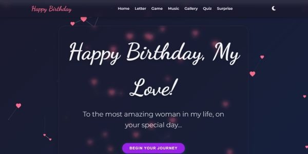 Freelance website developer Starting : 99$ Best Birthday Gift for Wife: The Ultimate Interactive Surprise