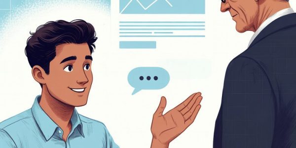 Oil painting style illustration of a professional web developer in New York on a phone call with a business owner in a city background, symbolizing remote website development consultation and client communication